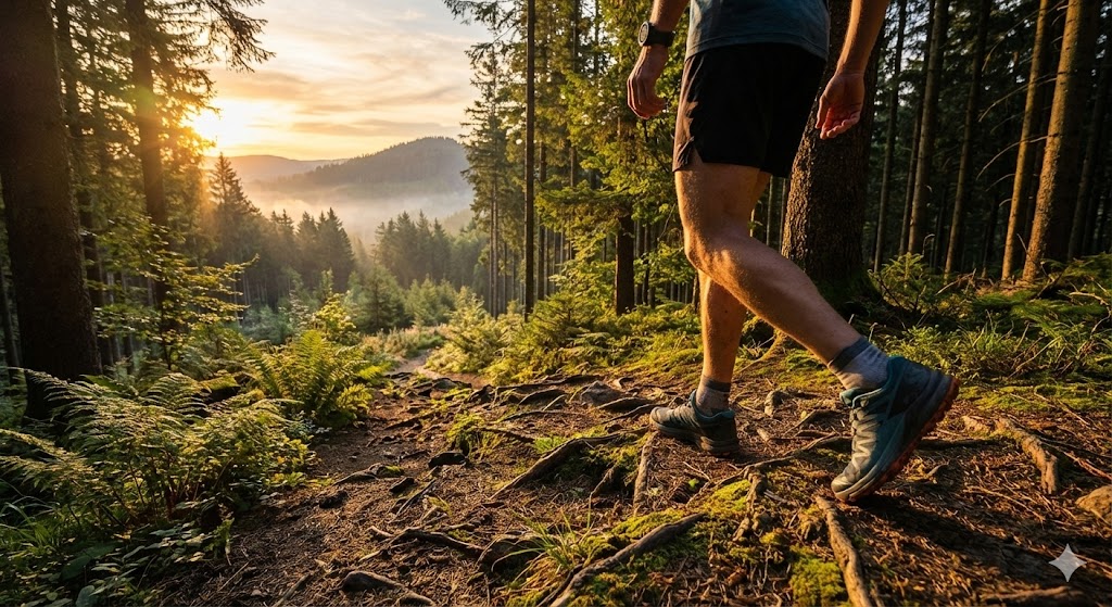 Corredor siguiendo consejos trail running en montaña