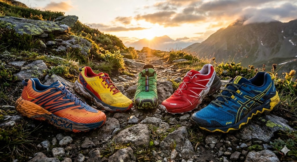 Las 5 zapatillas representadas juntas en 1 imagen